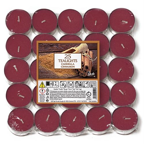 149180 VELA T-LIGHT PK25 CANELA 4H