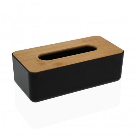 21890190 CAIXA DE TECIDO PRETO C/TEMP BAMBU 26X13X8,6CM