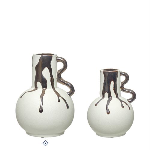 28797 JARRA CERAMICA DECORATIVA MOLTEN GOLD 18,80X25,50CM