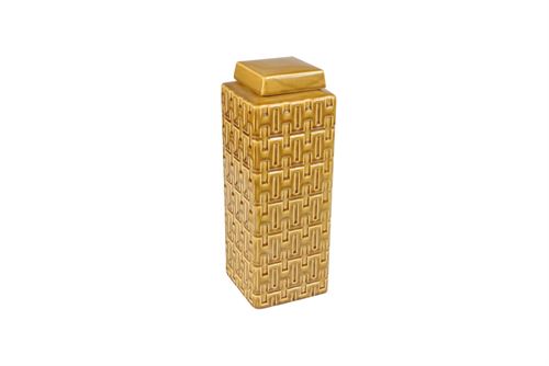 10220907 CAIXA CERAMICA 37CM AMARELO