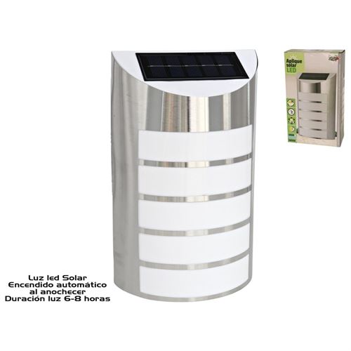 042183 LÂMPADA DE PAREDE SOLAR EXTERIOR 1 LED 28,5X17X9CM