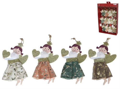 341842 PINGENTE ANJO NATAL 15CM 4SORT
