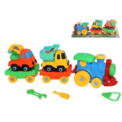 126227 BRINQUEDO TREM 6PÇS 43X11X15CM