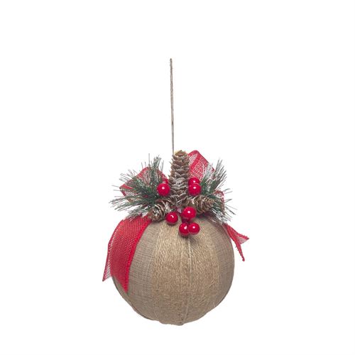81879 NATAL - BOLA C/ LAÇO 15CM