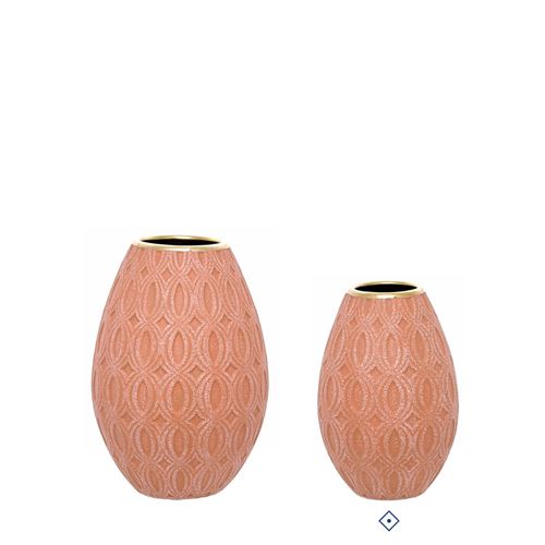 28380 JARRA CERAMICA GOLDEN BRICK 20CM