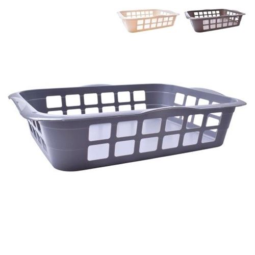 000016 CESTO P/ROUPA PLASTICO 58X44X13CM