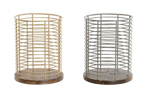 PC-209044 PORTA TALHERES METAL 13,5X13,5X17,2CM 2 SORT