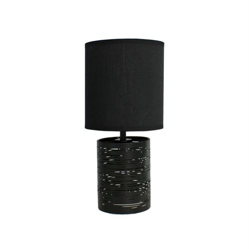 108216 CANDEEIRO CERAMICA SHADOW PRETO 16X33CM