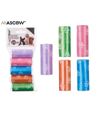 36044 CJ.5 ROLOS DE SACOS P/ANIMAIS 15UN