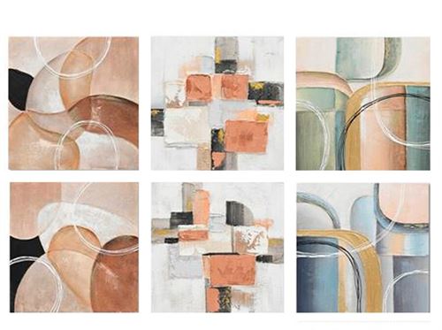 556703 TELA 100% PINTADA À MÃO CALAFEL 50X50X3CM 6 SURT