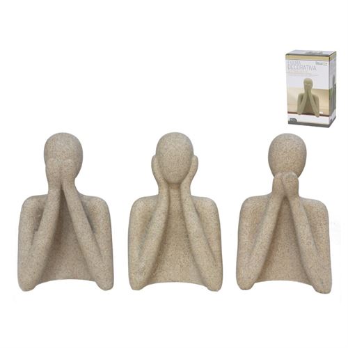 213231 FIGURA DECORATIVA WOMAN SENSE 16,8CM CINZENTO