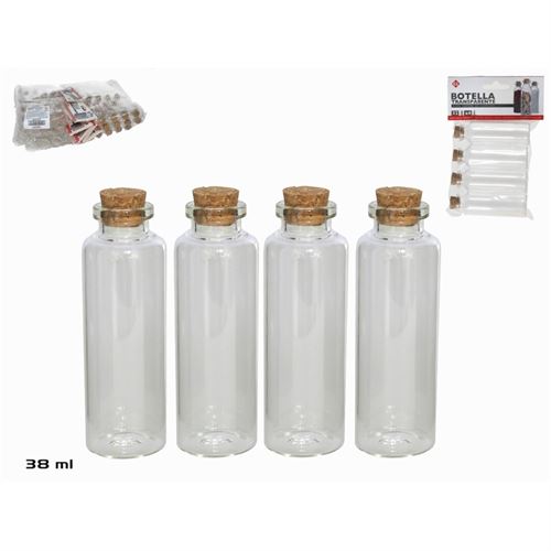 GARRAFA CRISTAL TRANSPARENTE X4 38ML