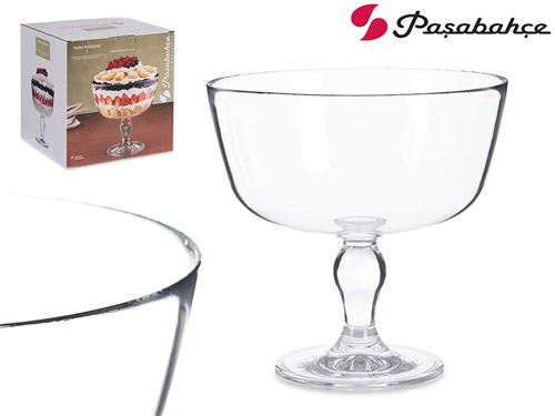 20314 TARTEIRA PETITE PATISSERIE C/PÉ ONDAS VIDRO 22,5 x 22,5 x 22,5 cm.