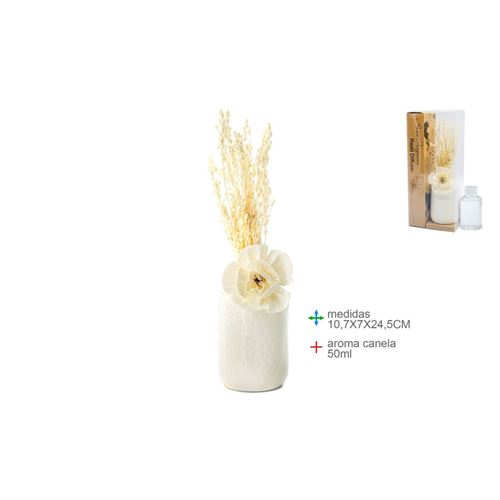 AM-76595 AMBIENTADOR CERAMICA BRANCO 10.7X7X24.5cm