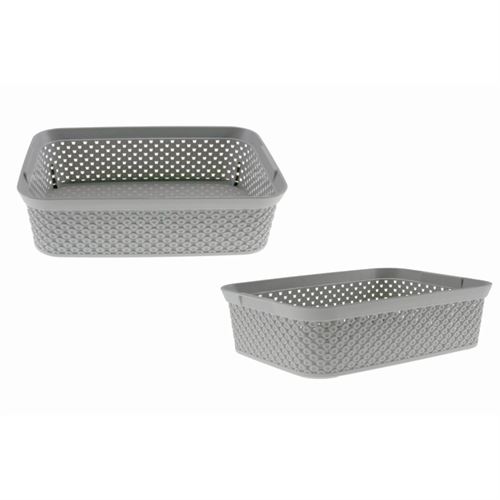 P231980253 CESTO 04 1268 CINZA TAM S 24.5x17.5x6.5cm