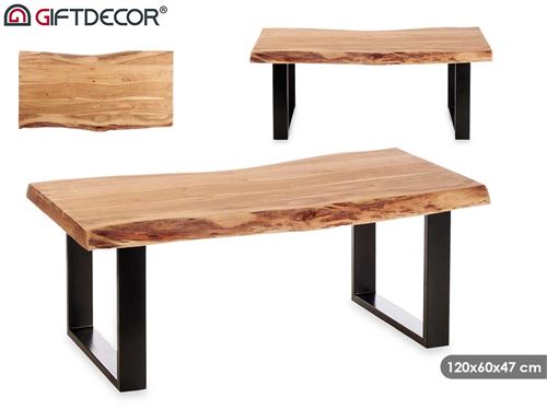 91090 MESA AUXILIAR MADEIRA 120 x 60 x 47 cm