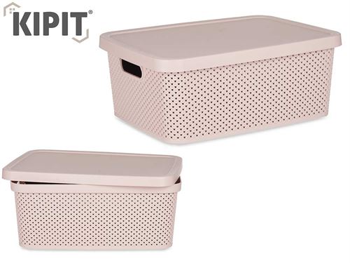 86646 CESTO ORG PL 13L C/TAMPA 39 x 28 x 15 CM