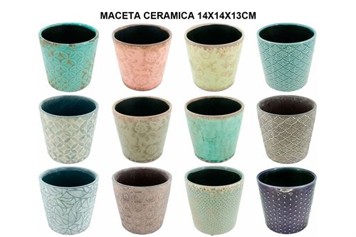 VASO DE CERAMICA 14X14X13CM