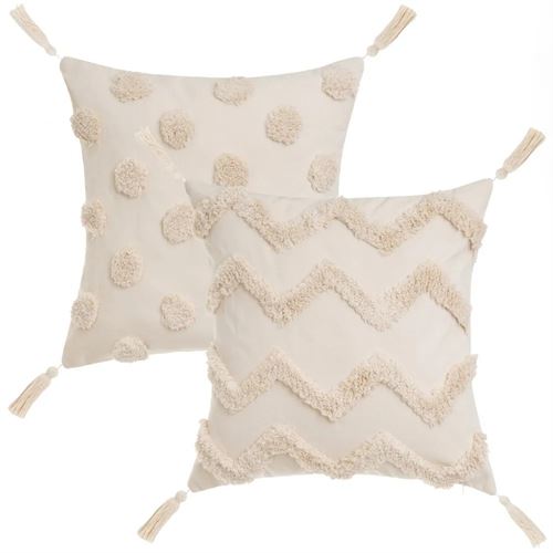 805036 ALMOFADA 2/M NATURAL POLI ALGODÃO 45 X 45 CM