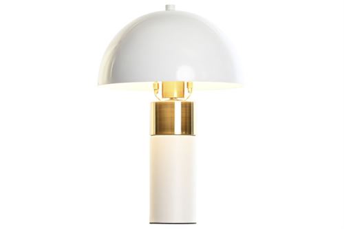 LA-206038 CANDEEIRO DE MESA METAL 24X24X36 COGUMELO BRANCO