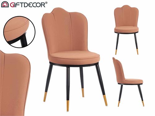 87509 CADEIRA ROSA CONCHA VELUDO 67X53X88