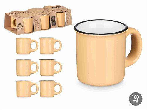 10967 CHAVENA CAFE CERAMICA X6 100ML