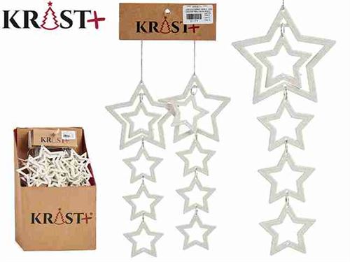 91771 CONJUNTO 2 ADORNOS NATAL ESTRELA 13X5X34CM