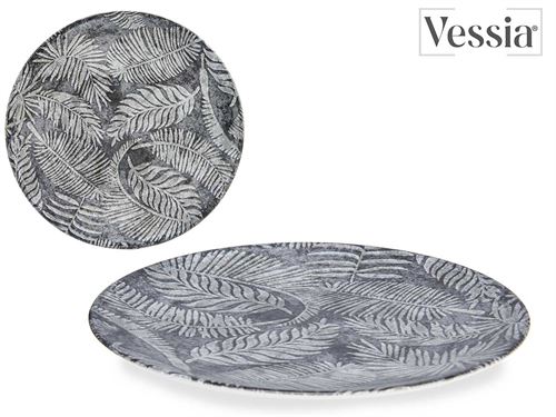 83771 PRATO PORCELANA RASO 26CM FOLHA