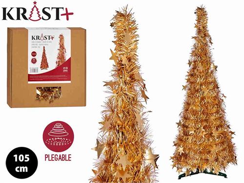 90665 ARVORE NATAL 105CM DOURADA MATE