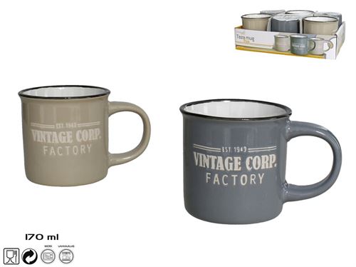 097862 CANECA CERÂMICA 170ML PISA 2 SORT.