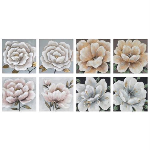 88980 QUADRO FLOWER JULIA 50X50X3CM 8 SORT.
