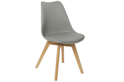 MB-204775 CADEIRA PP PU 48X55X83 ACOLCHOADO CINZA