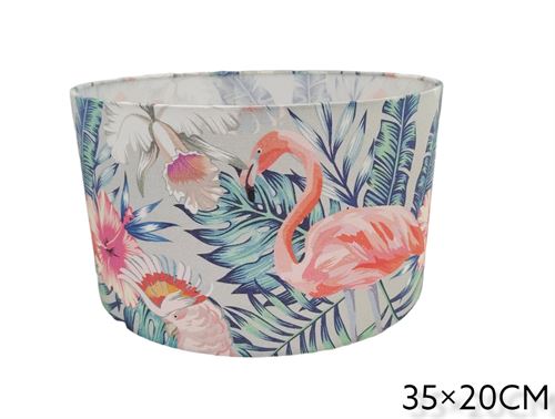 ABAJOUR 35X20 FLAMINGOS TELA