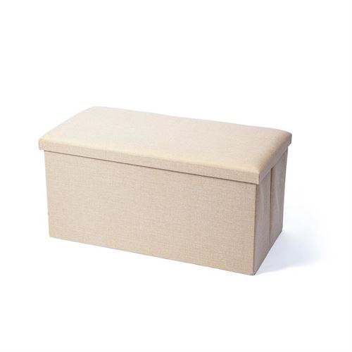 127032858 BANQUETA DOBRÁVEL CREME 76X38X38CM