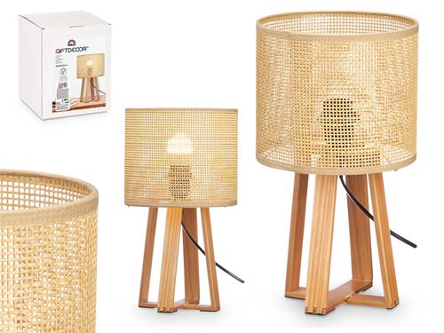 60331 CANDEEIRO MESA NATURAL CILINDRO 36CM