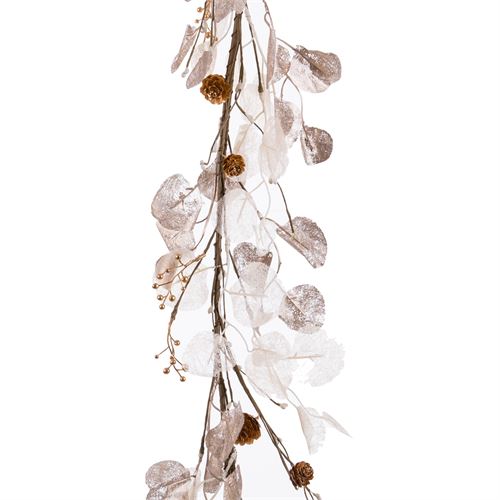 722931 GRINALDA FOLHAS PLÁSTICO MARFIM 7 X 7 X 120 CM