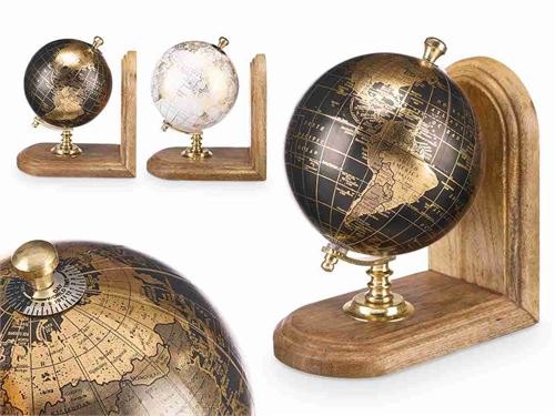55912 SUPORTE P/LIVROS GLOBO MUNDO DOURADO