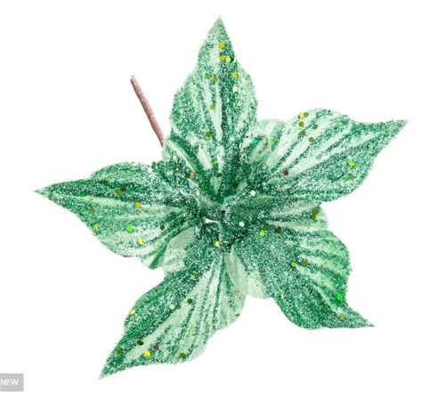 721924 FLOR NATAL TECIDO VERDE 22 X 30 CM