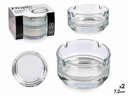 11146 CINZEIRO VIDRO 2PÇS