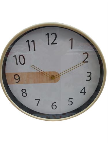 134830376 RELÓGIO PAREDE 30.5CM DOURADO C/MADEIRA