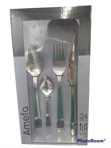 7437197 SET 24 TALHERES INOX HOTEL