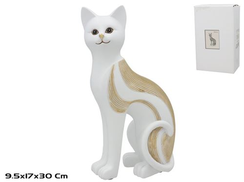 656052 GATO POLIRESINA NUBIO 17X9,5X30CM