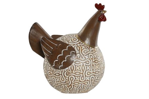 RF-215871 GALINHA NATURAL RESINA 18,5X14X20,5CM