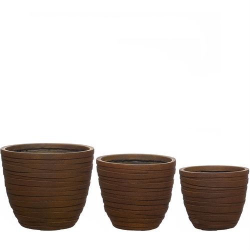 VASOS FIBRA ARGILA 44x44x37 SET 3 