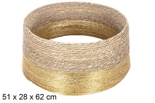113927 BASE ARVORE NATAL CORDA OURO 51X28X62CM