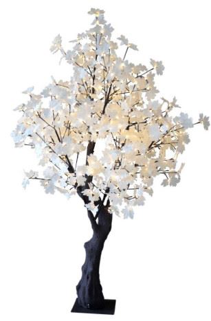 LA-201340 ÁRVORE LED METAL 100X100X200 576LEDS BORDO BRANCO