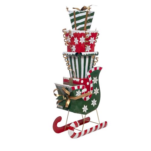 81955 TRENO METAL COM PRESENTES NATAL  C 65,00 L 55,00 A 153,00