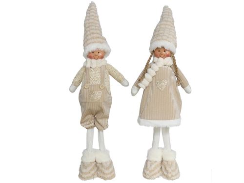 3849 BONECA NATAL BEGE 2STD 21X12X65CM