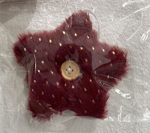 STELLA/CUORE APPENDINO 11CM BORDEAUX ART.SHY-W10813/10814J