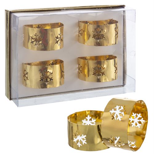 116183 ARGOLA GUARDANAPO OURO 4 PÇS